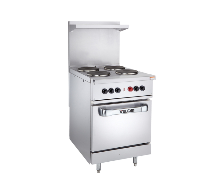Vulcan EV24S-2HT Endurance Series 24" Electric Range with 2 Hot Tops and Standard Oven - 20V/240V/480V - USA