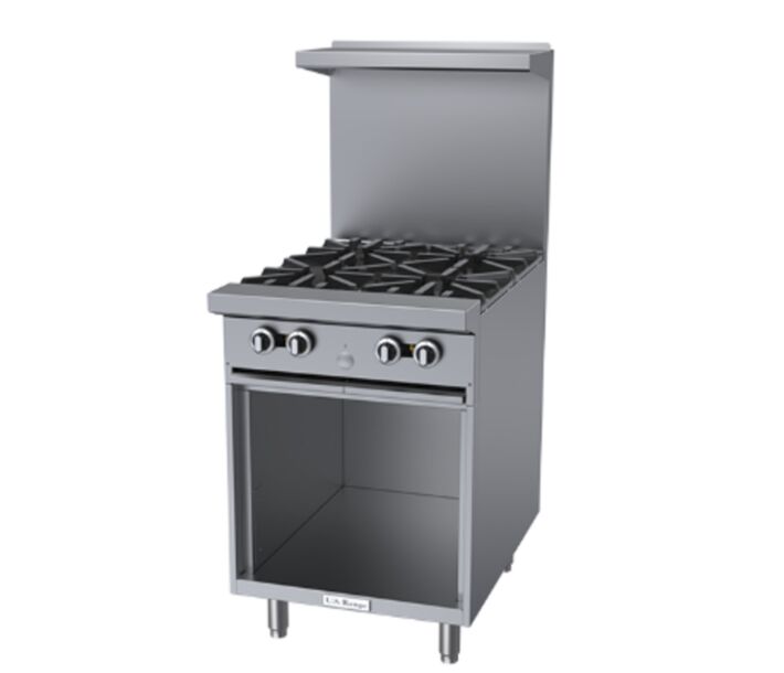 Garland US Range U24-4S U Series 24" Natural Gas Commercial Range with 4 Burners and 1 Storage Base - 128,000 BTU - USA