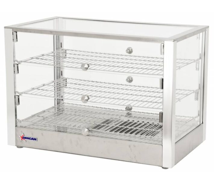 Omcan Scratch and Dent 28" Countertop Display Warmer With Front And Rear Door - CA