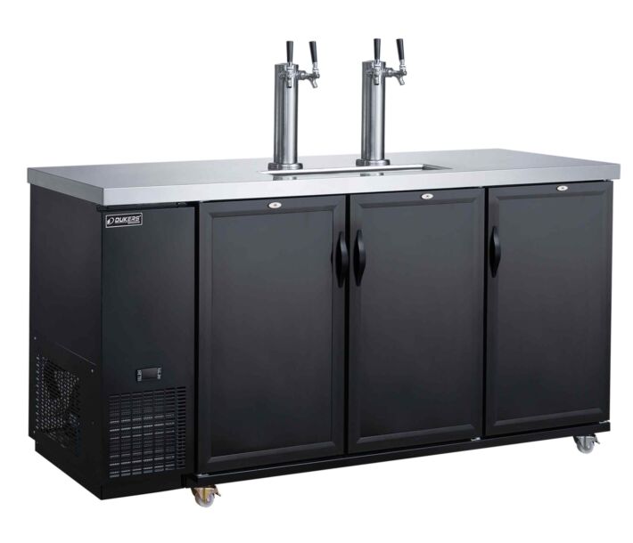 Dukers DKB72-M3 72" Commercial Three Door Kegerator - Stainless Steel - USA