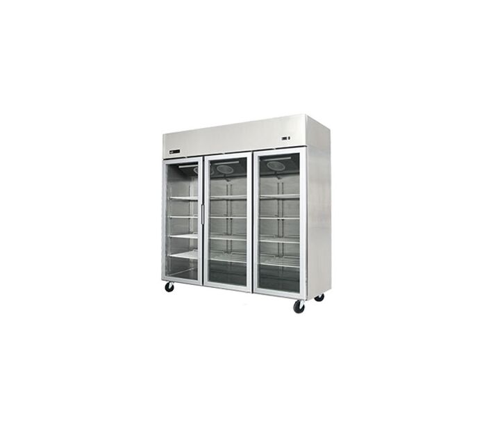 EFI F3-78GDSVC 78" Three Glass Door Reach-In Freezer, 115V - USA