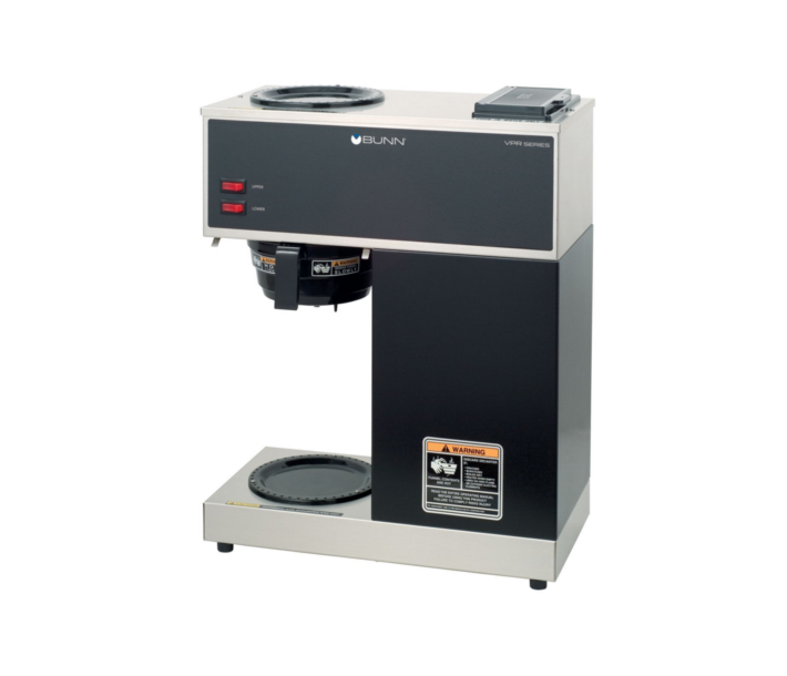 Bunn VPR Stainless Steel Coffee Brewer with Lower and Upper Warmer - 120V, 1575W - CA