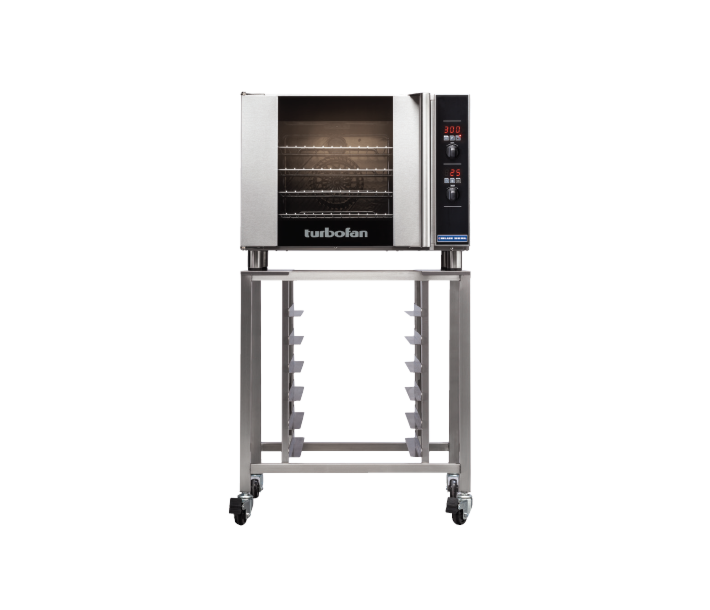 Turbofan E31D4/SK2731U 32"  Half Size Sheet Pan Digital Electric Convection Oven on a Stainless Steel Stand - CA
