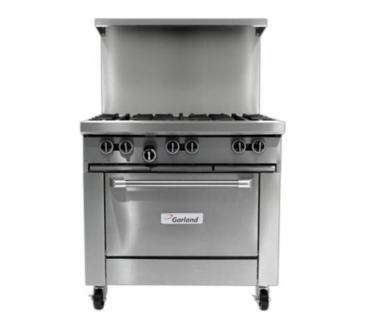 Garland G36-6R G Series 36" Gas Restaurant Range with 6 Burners and 26" Oven - 236,000 BTU - CA