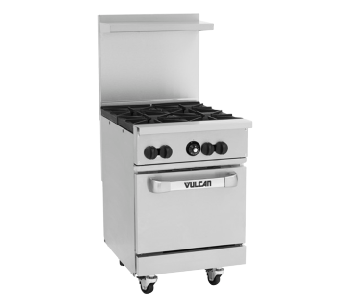Vulcan 24S-4B Endurance Series 24" 4 Burner Range with Standard Oven and 143,000 BTU - Natural Gas/Liquid Propane - USA