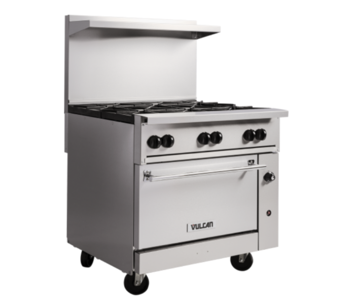Vulcan 36S-6B Endurance Series 36" 6 Burner Range with Standard Oven and 215,000 BTU - Natural Gas/Liquid Propane - USA