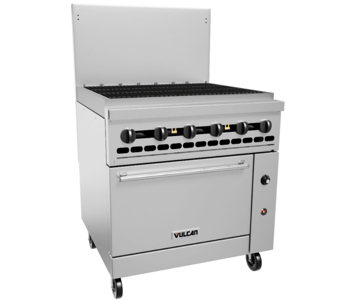 Vulcan 36S-36CBN Endurance Series 36" Charbroiler with Standard Oven, and 131,000 BTU - Natural Gas - CA