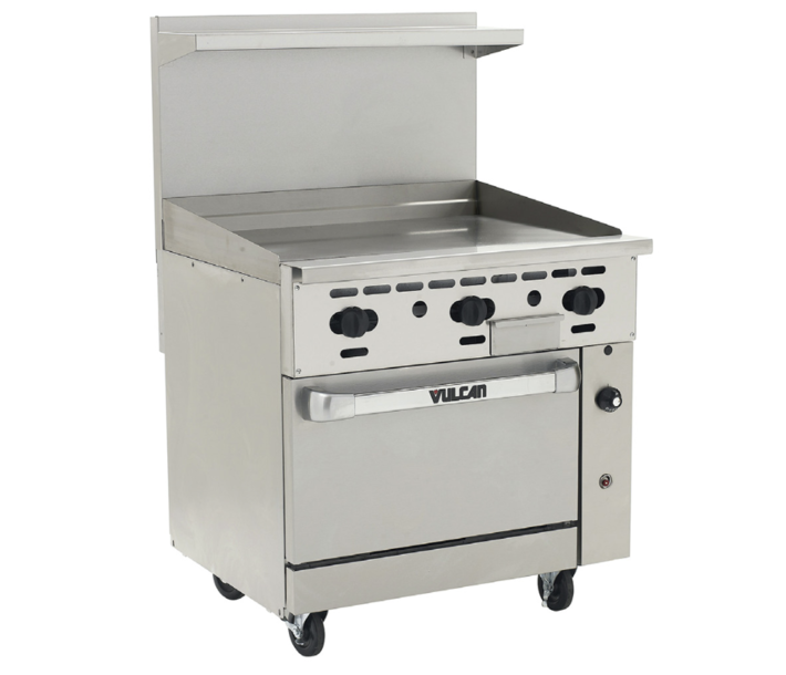 Vulcan 36S-36G Endurance Series 36" Griddle with Standard Oven, 36" Manual Control, and 95,000 BTU - Natural Gas/Liquid Propane - USA