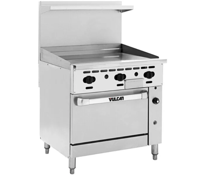 Vulcan 36S-36GN Endurance Series 36" Griddle with Standard Oven, 36" Manual Control, and 95,000 BTU - Natural Gas - USA