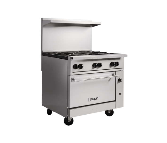 Vulcan 36S-6B Endurance Series 36" 6 Burner Gas Range with Standard Oven and 215,000 BTU - Natural Gas/Liquid Propane - CA