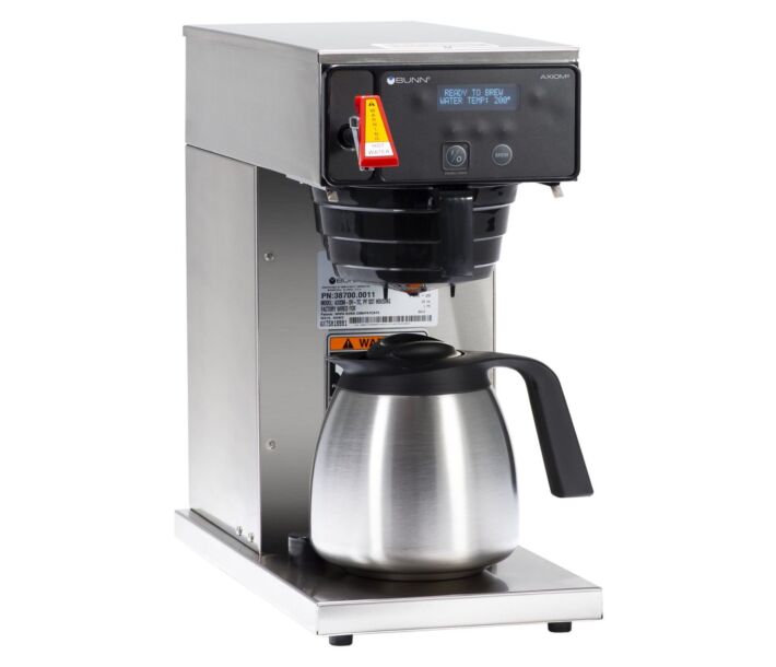 Bunn AXIOM-DV-TC Dual-Voltage Thermal Carafe Coffee Brewer with Tap Hot Water - 38700.6011 - CA