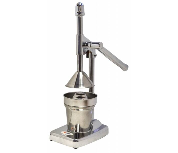 Omcan Chrome Manual Juice Extractor with 4" Cutter Plate Diameter - USA