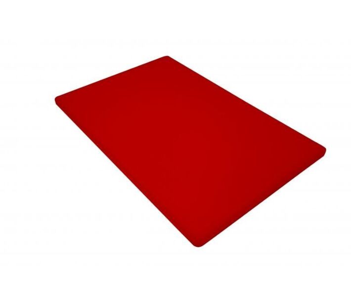 Omcan 12" x 18" x 1/2" Colored Cutting Board - Red - CA