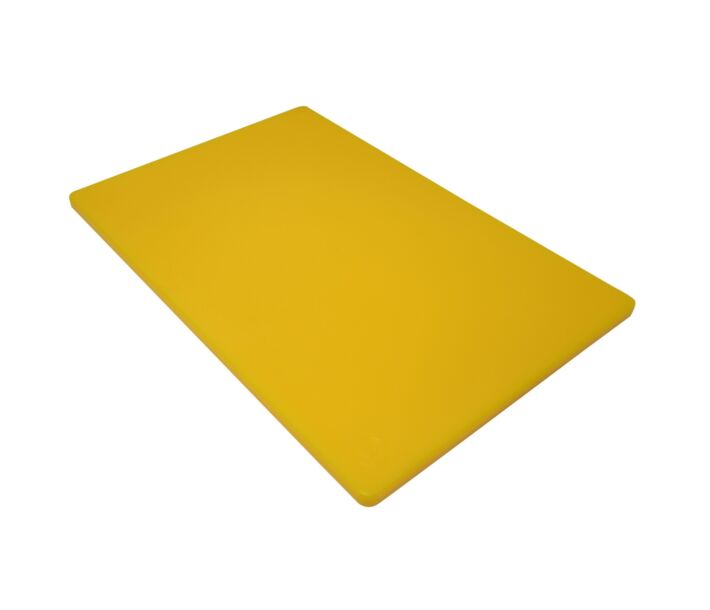 Omcan 12" x 18" x 1/2" Colored Cutting Board - Yellow - CA
