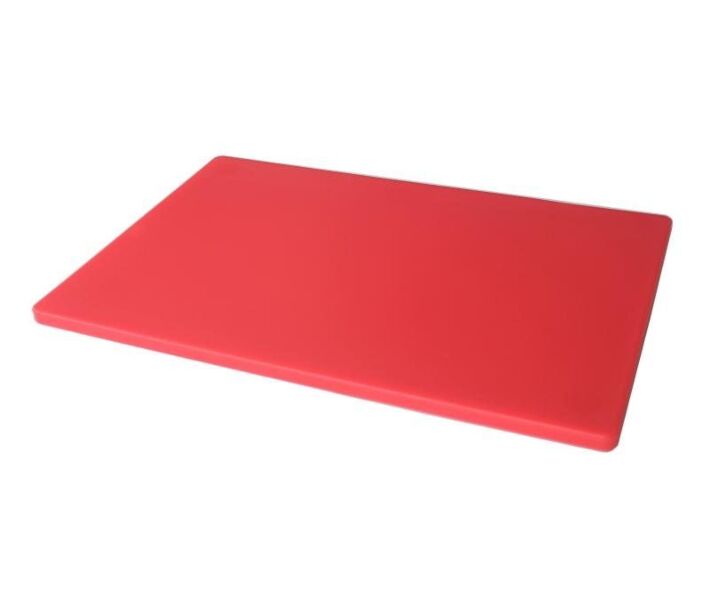 Omcan 18" x 24" x 1/2" Colored Cutting Board - Red - CA