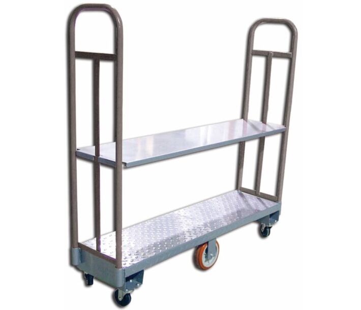 Omcan 16" x 60" Heavy-Duty U-Boat Utility Cart - 2000 lb Capacity - USA