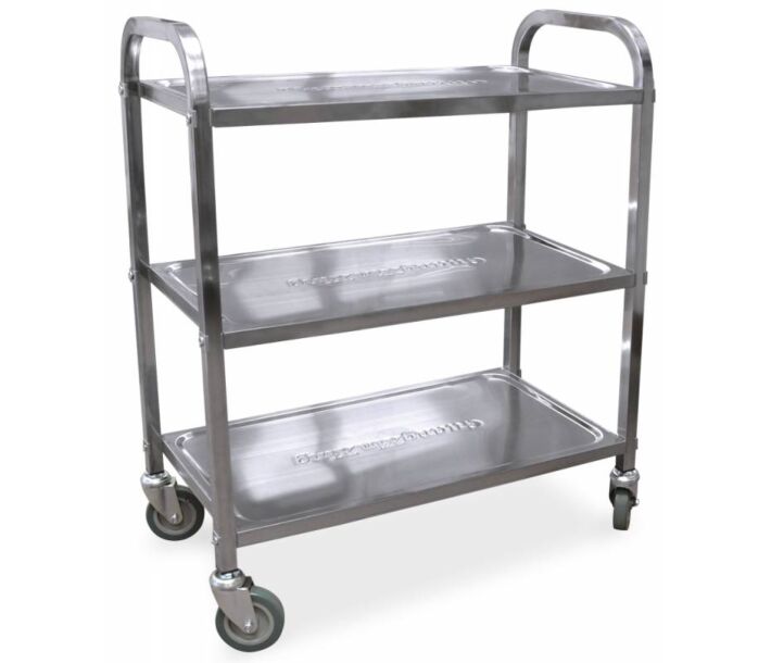 Omcan Stainless Steel Bussing Cart - 27.25" x 15.75" - USA