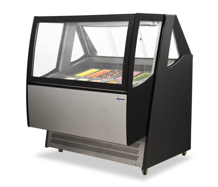 Omcan Scratch and Dent 45" Ice Cream Display with Brilliant LED Lights - CA