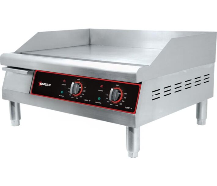Omcan 24" Countertop Stainless Steel Electric Griddle - 3560 W - CA