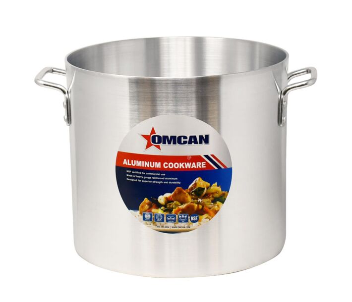 Omcan 24 Qt Aluminum Stock Pot 12.6" Diameter - CA