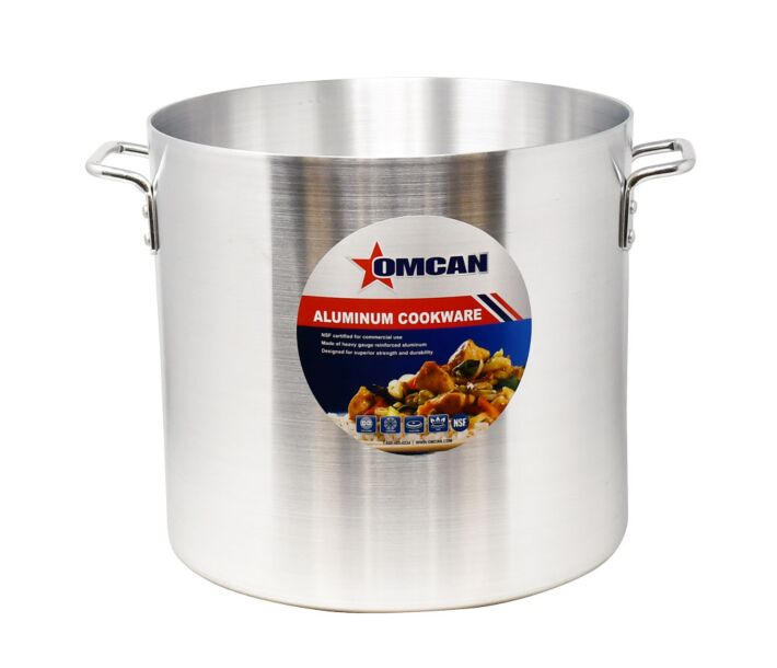 Omcan 30 Qt. Aluminum Stock Pot 13.8" Diameter - CA