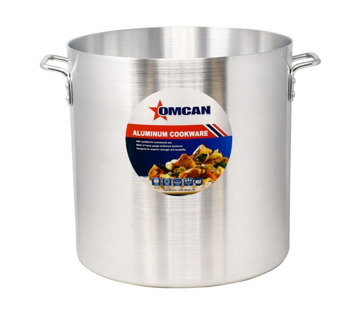 Omcan 40 Qt. Aluminum Stock Pot 14.5" Diameter - CA
