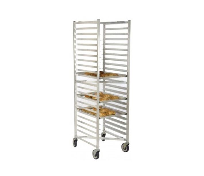 Omcan Aluminum Nesting Sheet Pan Rack - 20 Pans / Slides and 3 Inches Spacing KD - CA