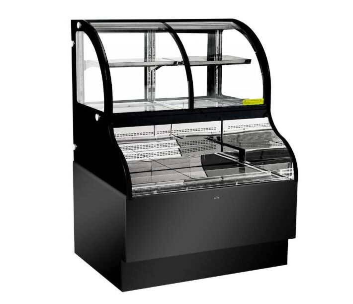 Omcan 36" Dual Service Open Refrigerated Floor Display Case Merchandiser - CA