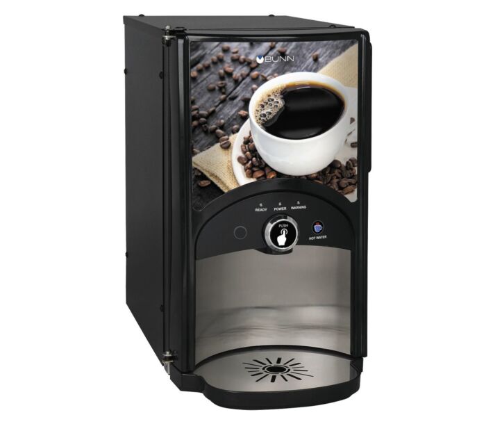 Bunn LCA-1 Low Profile Single Liquid Coffee Ambient Dispenser with Hot Water Button - 120V, 44100.6000 - USA