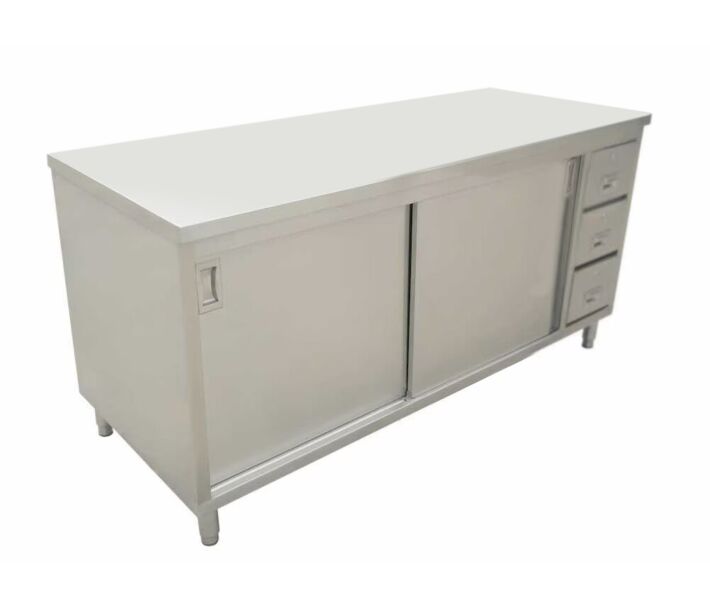 Zanduco 30" x 60" Worktable with Drawers, and Sliding Doors - CA