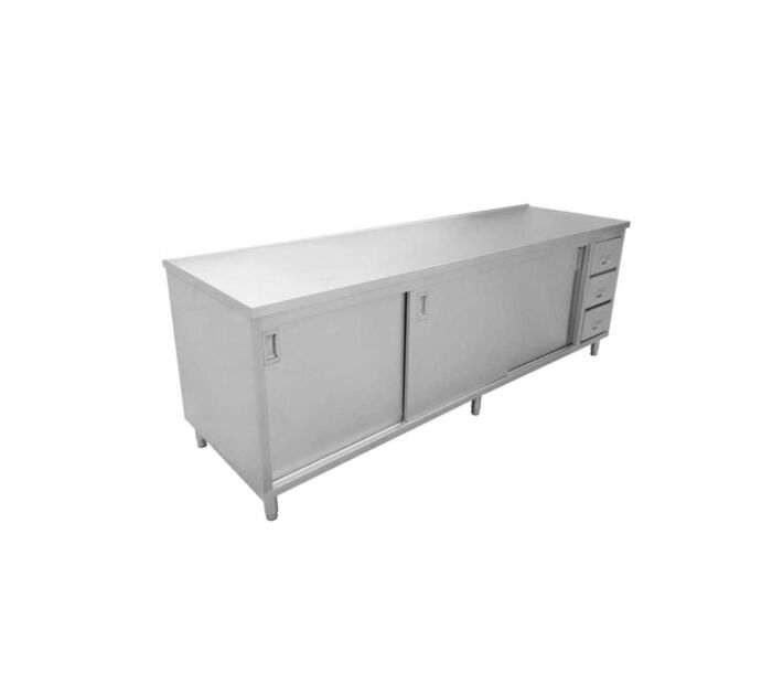 Zanduco 30" x 72" Worktable with Drawers, and Sliding Doors - CA