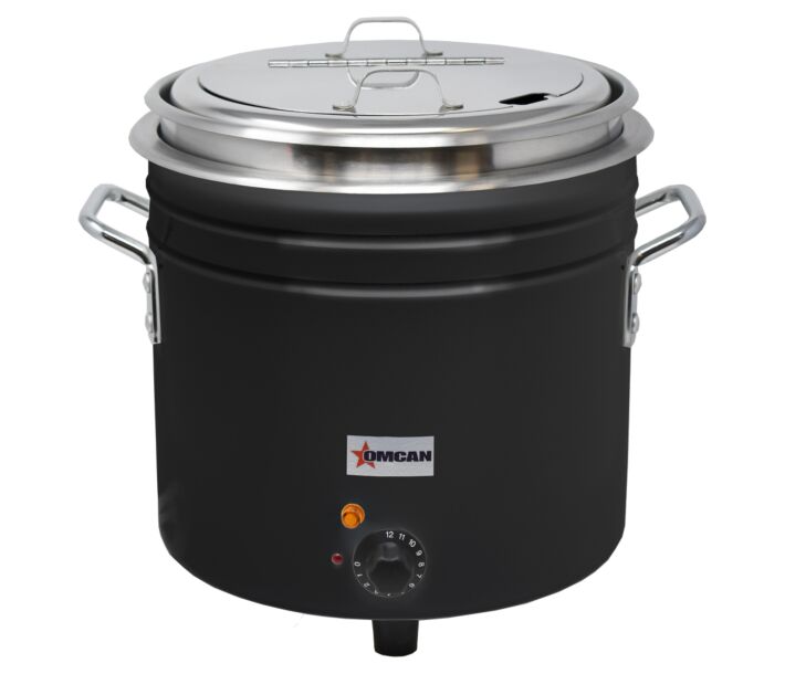 Omcan 11 QT Black Retro Stock Pot Kettle - CA