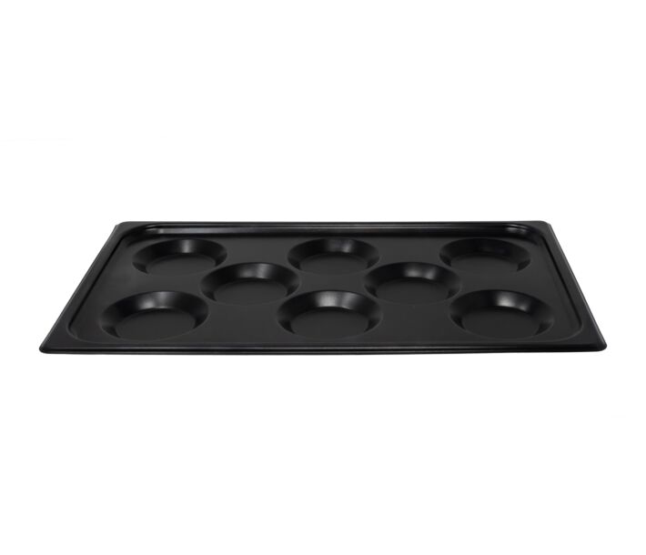 Omcan 12" x 20" Full Size Non-Stick Stainless Steel Multi-Baker Pan with 8 Molds for Combi-Oven - USA