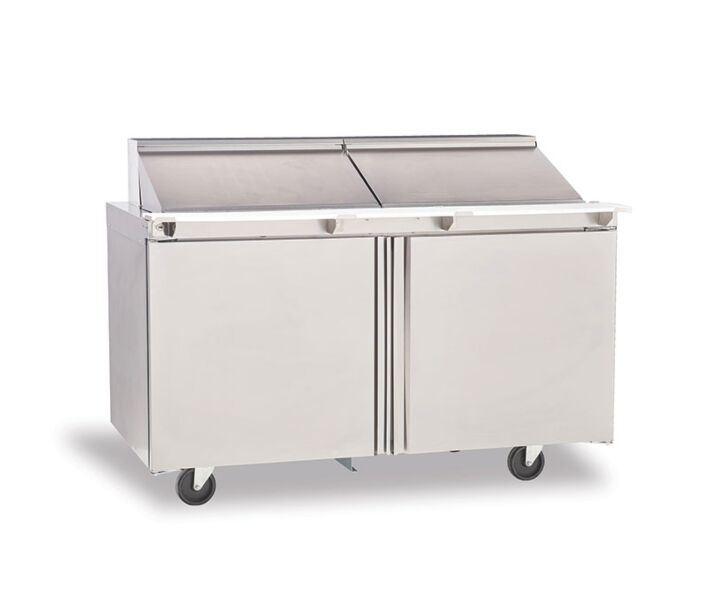 Delfield 4460NP-24M 60" Mega Top Salad Prep Table (24) 1/6 size pan capacity 20.2 cu. Ft. - 115V/60/1 - USA