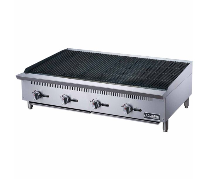 Dukers DCCB48 48" Commercial Gas Countertop Radiant Charbroiler - 140,000 BTU - USA