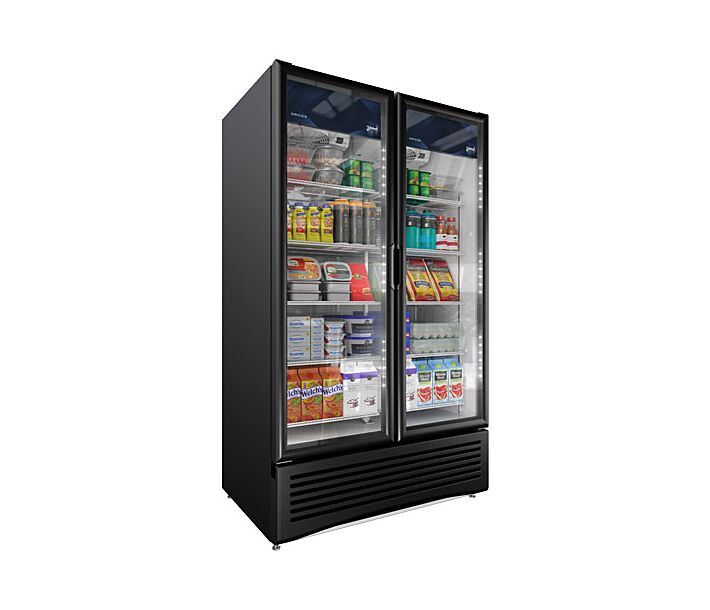 Imbera VRD37 47" Elite Two Swing Door Glass Door Refrigerator with 37 cu.ft. (1050 L) Capacity Black - 115V / 60 /1 - CA