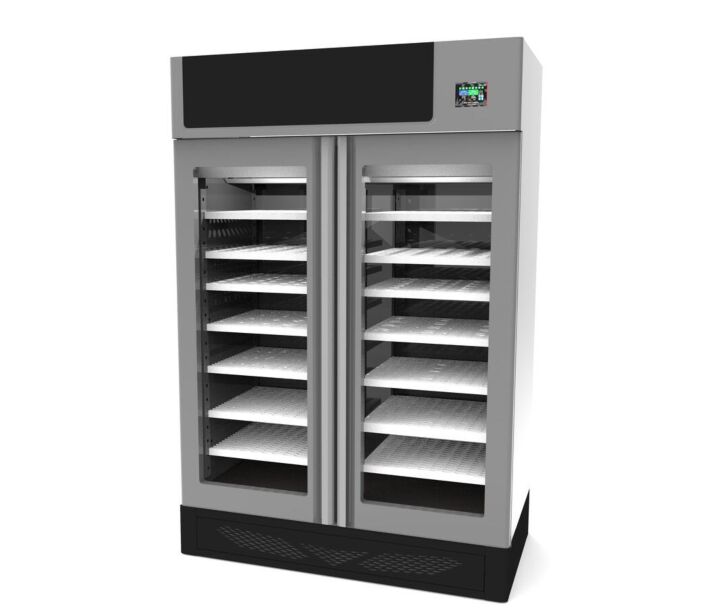 Omcan Affinacheese 440 lb. Cheese Drying Cabinet with ClimaTouch and Fumotic - 220V, STG200TFO - USA