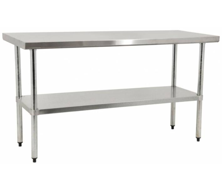 Zanduco Stainless Steel Worktable 24" X 48" with undershelf - Heavy-Duty - CA