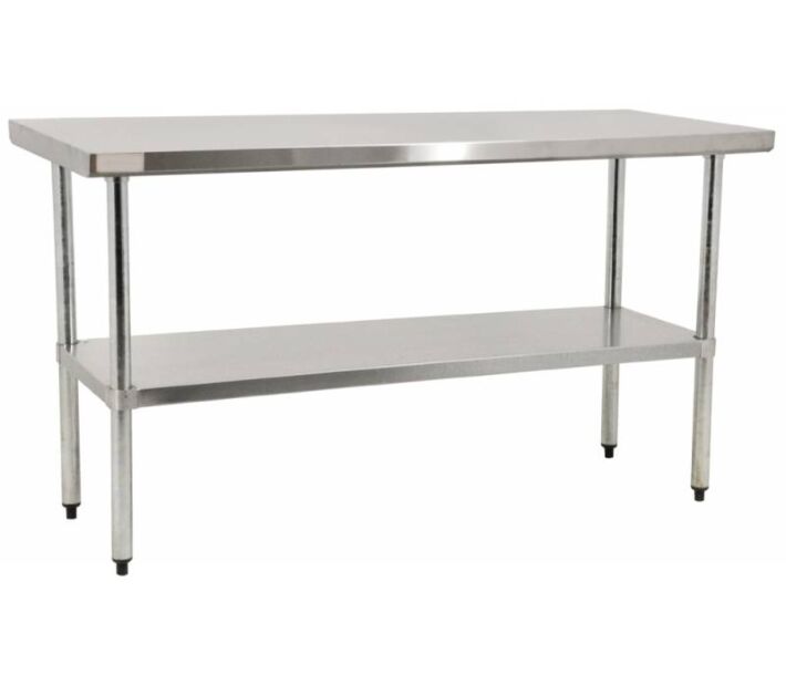Zanduco Stainless Steel Worktable 24" X 72" with undershelf - Heavy-Duty - CA