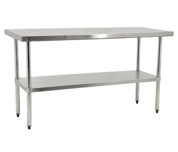Zanduco 30'' Depth Stainless Steel Heavy Duty Worktable with Undershelf - CA