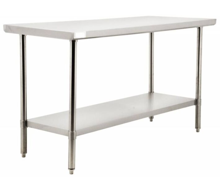 Zanduco Stainless Steel Worktable 24" X 48" with undershelf - Standard - CA