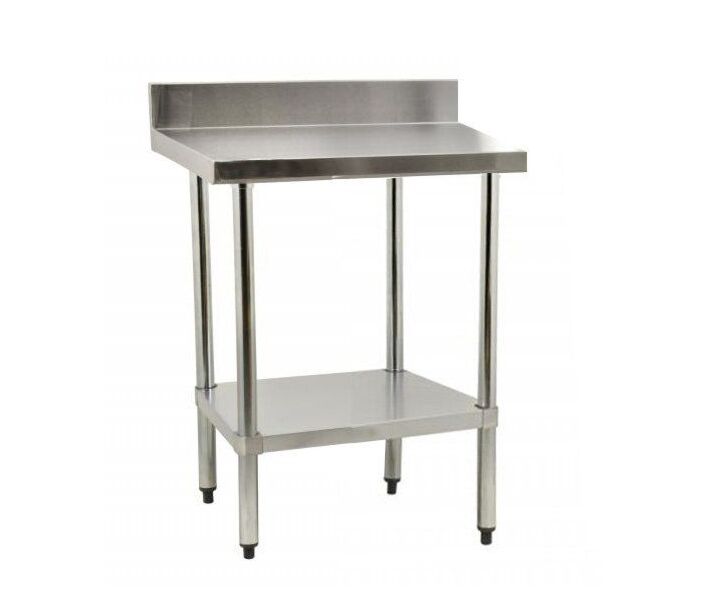 Zanduco Stainless Steel Worktable 30" X 30" with 4" Backsplash and Undershelf - Heavy-Duty - CA