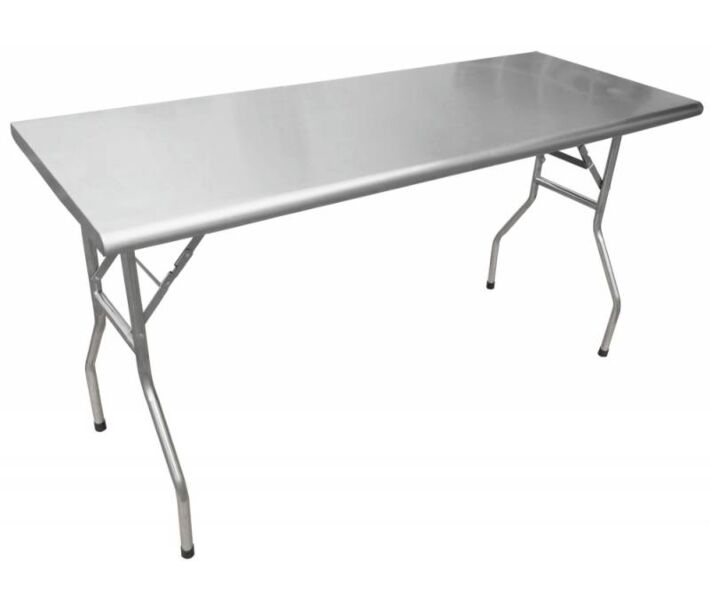Zanduco 30" x 72" Stainless Steel Folding Table - CA