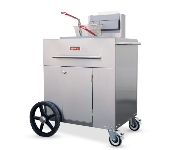 Omcan Single Tank Outdoor Portable Floor Fryer 35-40 lb. Capacity Liquid Propane - 93,000 BTU - USA