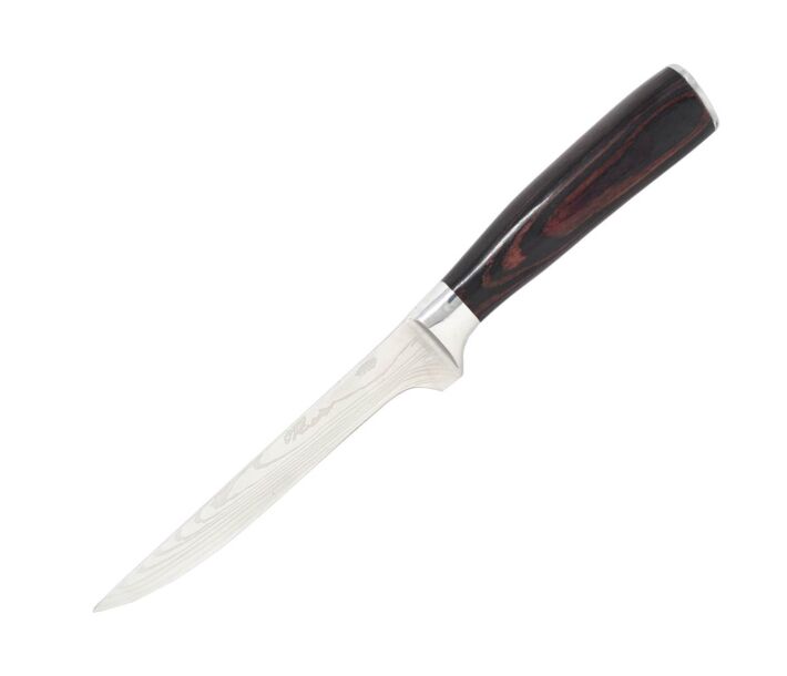 Omcan 6" Damascus Style Forged Boning Knife with Gift Box - CA