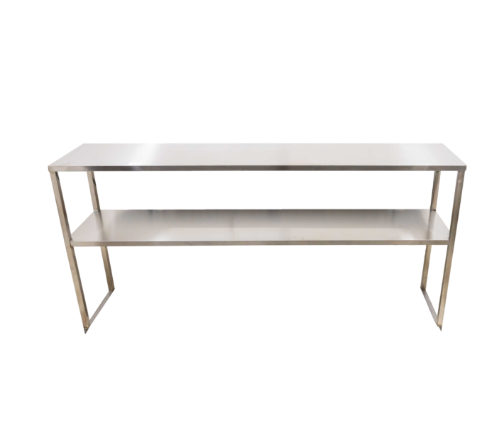 Zanduco 15" x 71" Stainless Steel Double Deck Overshelf with 132.2 lbs. Capacity for Prep Table 12000-179 - CA