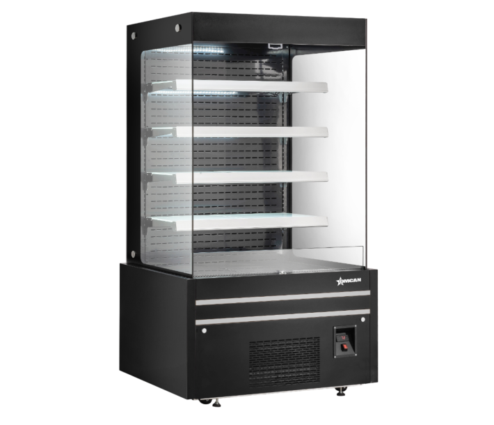 Zanduco 48" Grab-and-Go Black Open Front Refrigerated Display Case with 560L Capacity - 1600W - CA