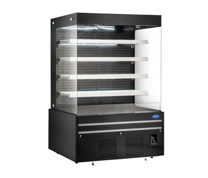 Zanduco 60" Grab-and-Go Black Open Front Refrigerated Display Case with 960L Capacity - 1880W - USA