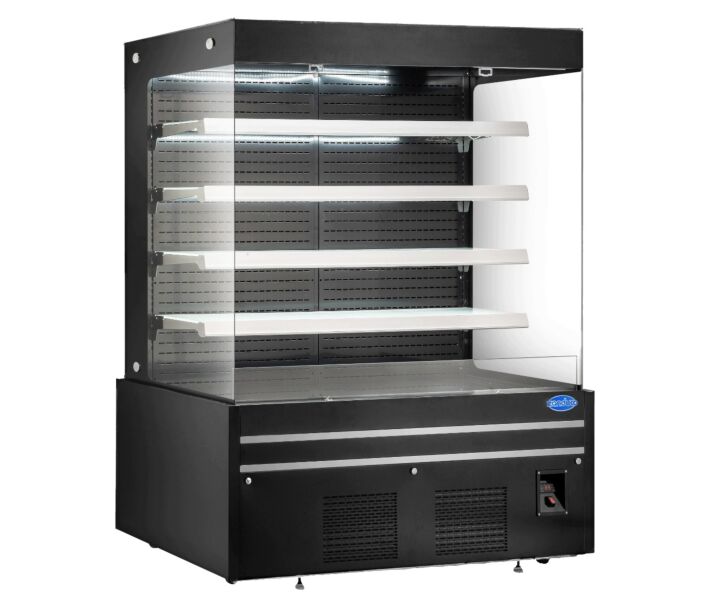 Zanduco 72" Grab-and-Go Black Open Front Refrigerated Display Case with 960L Capacity - 2050W - CA