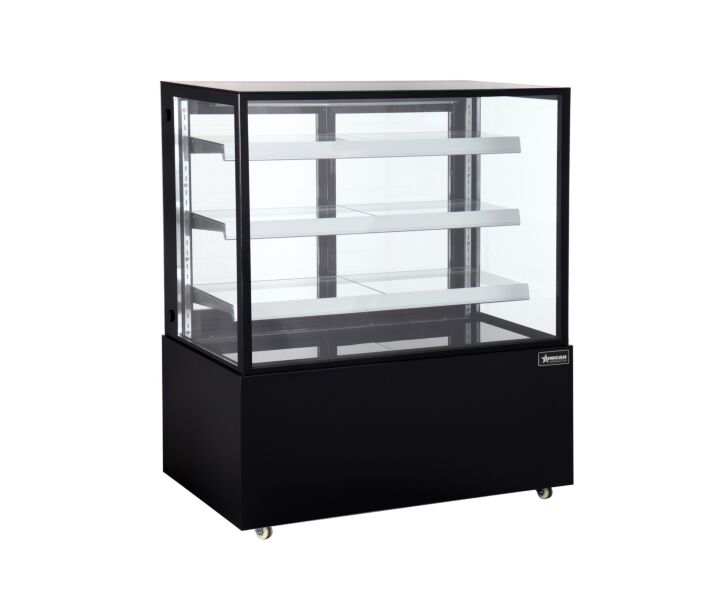 Omcan 48" Square Glass Floor Refrigerated Display Case - USA